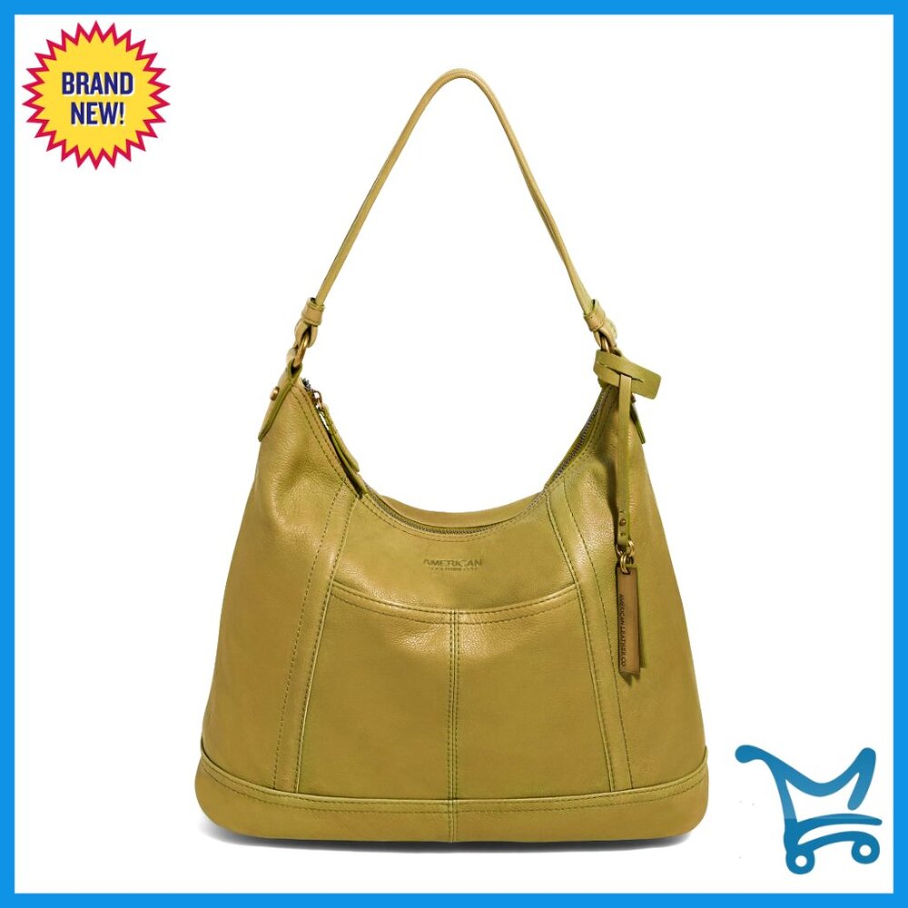 Soft Leather Hobo Shoulder Bag With Zippered Compartments And Slip Pockets